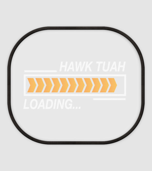 Hawk tuah loading model alb pe tricou