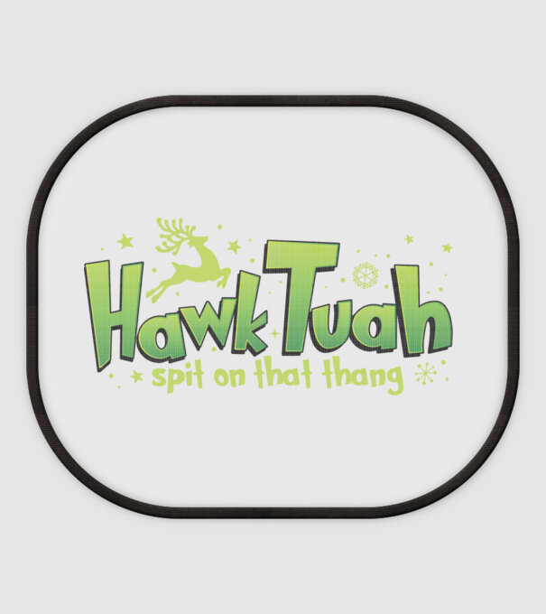 Hawk tuah xmas model alb pe tricou