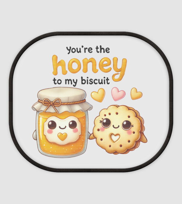 Honey to my Biscuit model alb pe tricou