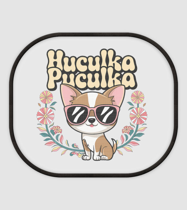 Huculka Puculka câine 1 model alb pe tricou