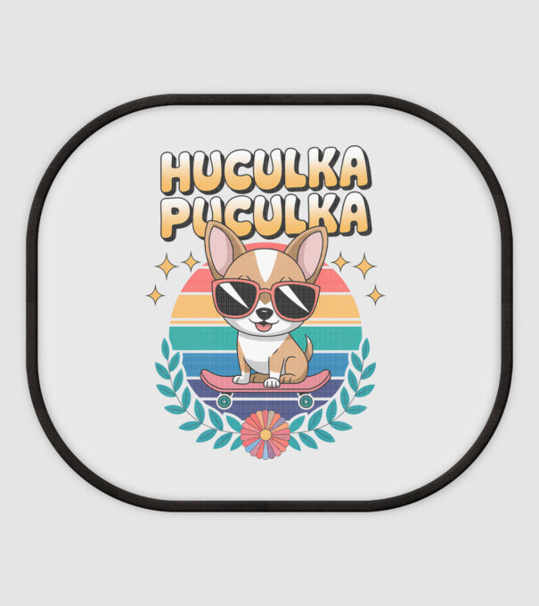 Huculka Puculka Câine 2 model alb pe tricou
