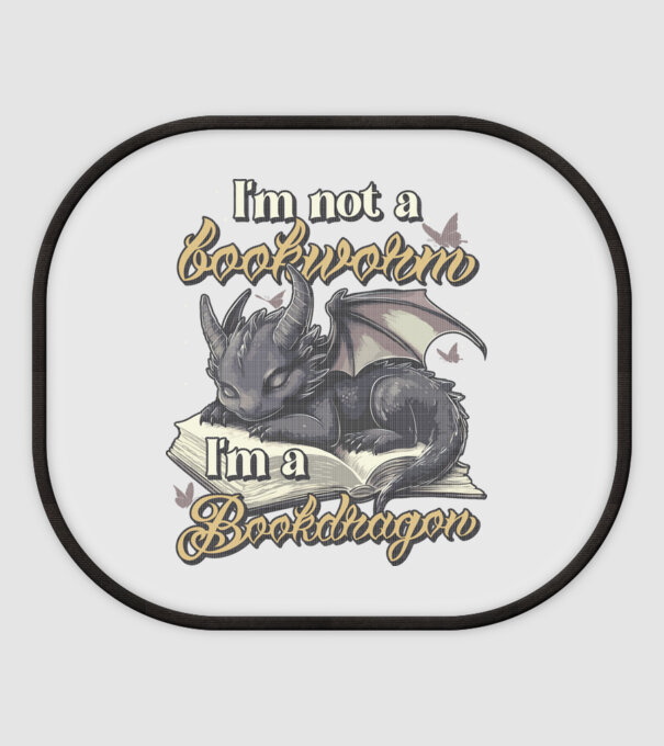 I am not a bookworm i am a bookdragon model alb pe tricou