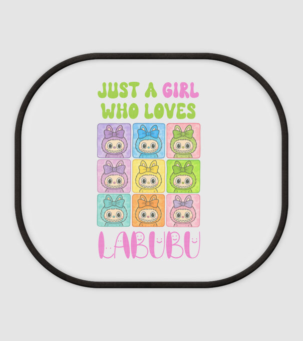 Just a girl who loves Labubu model alb pe tricou