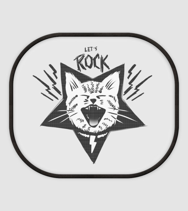 Let's Rock model alb pe tricou