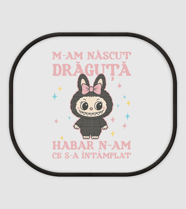 M-am născut drăguță model alb pe tricou