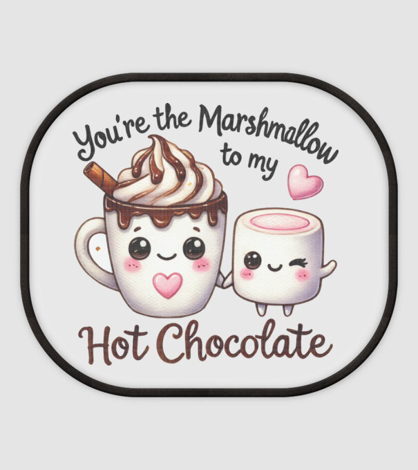 Marshmallow to my Hot Chocolate model alb pe tricou
