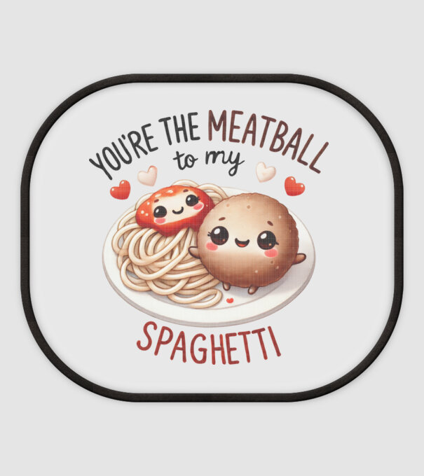 Meatball to my Spaghetti model alb pe tricou