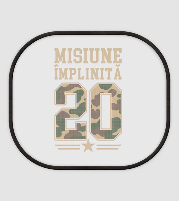 Misiune împlinită 20 model alb pe tricou