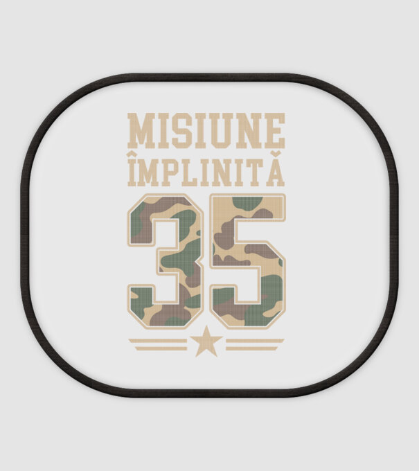 Misiune împlinită 35 model alb pe tricou