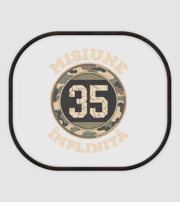 Misiune împlinită 35 model alb pe tricou
