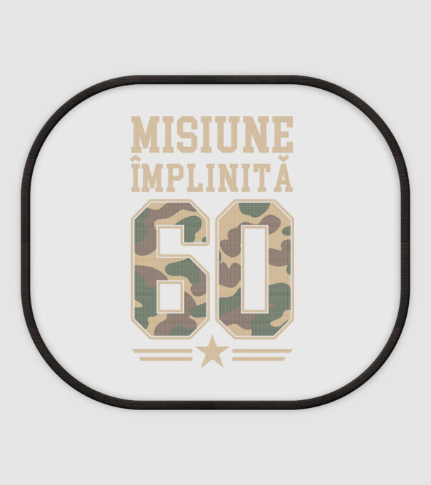 Misiune împlinită 60 model alb pe tricou