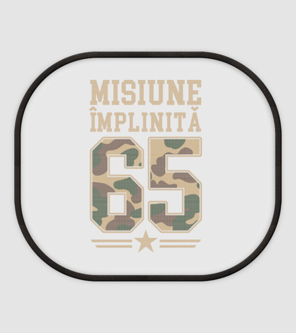 Misiune împlinită 65 model alb pe tricou