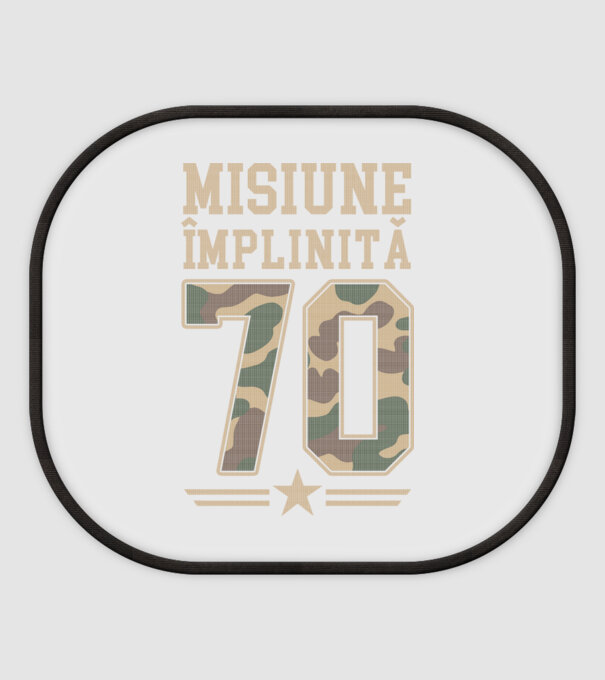 Misiune împlinită 70 model alb pe tricou
