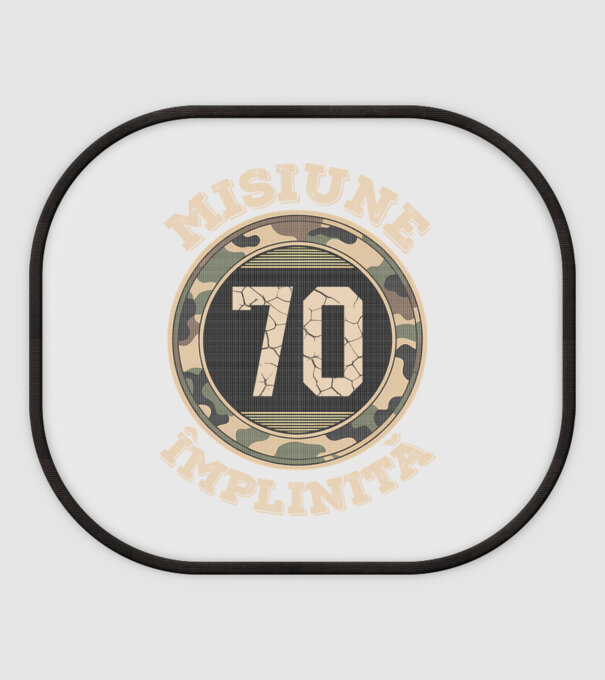 Misiune împlinită 70 model alb pe tricou