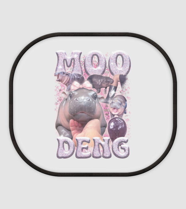 MOO DENG baby hippo model alb pe tricou