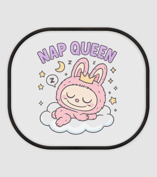Nap Queen model alb pe tricou