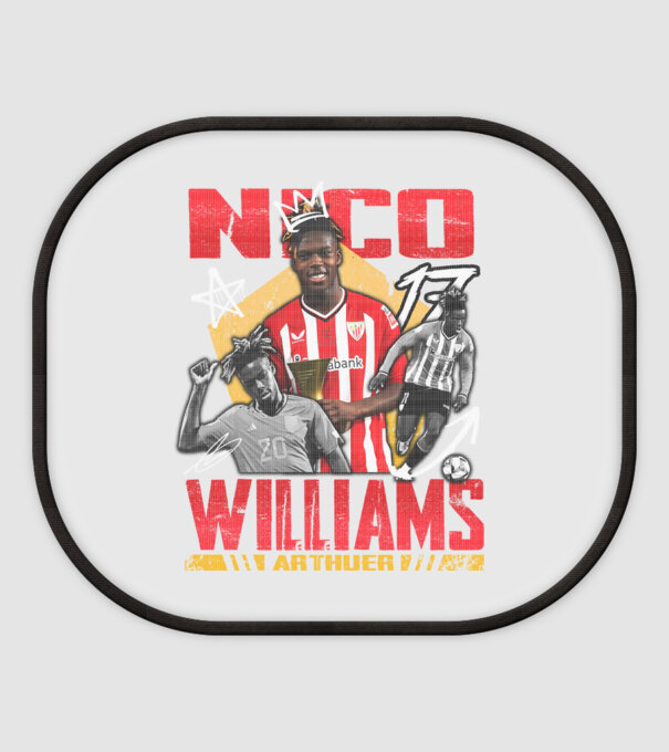Nico Williams tribute model alb pe tricou
