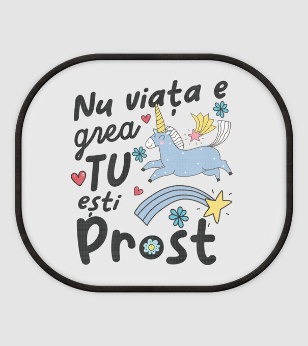 Nu viața e grea, tu ești prost model alb pe tricou