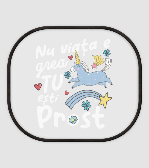 Nu viața e grea, tu ești prost model alb pe tricou