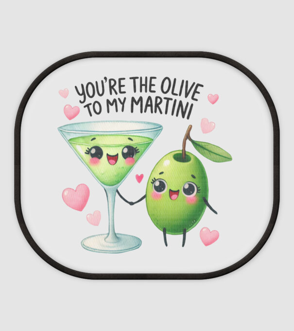 Olive to my Martini model alb pe tricou