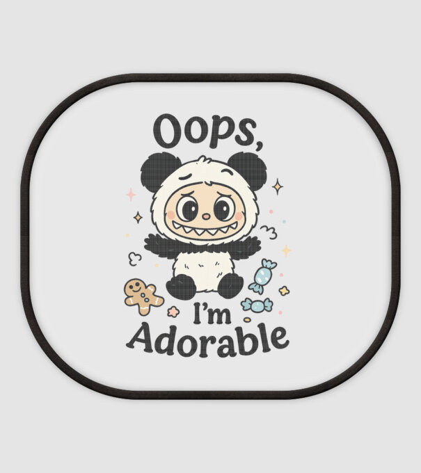 Oops, I'm adorable model alb pe tricou