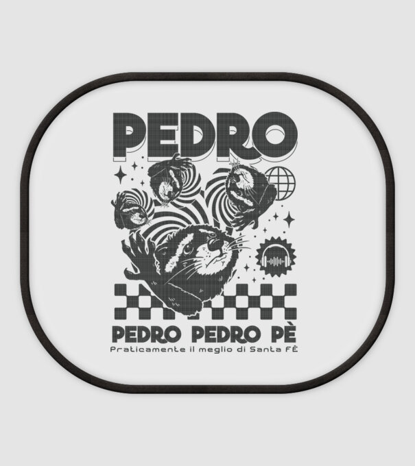 Pedro techno model alb pe tricou