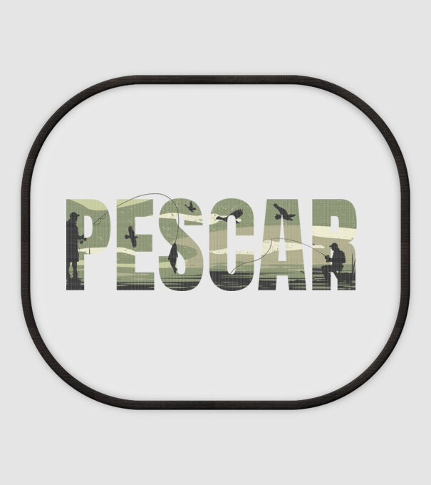 PESCAR model alb pe tricou
