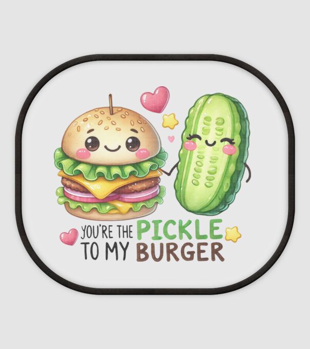Pickle to my Burger model alb pe tricou