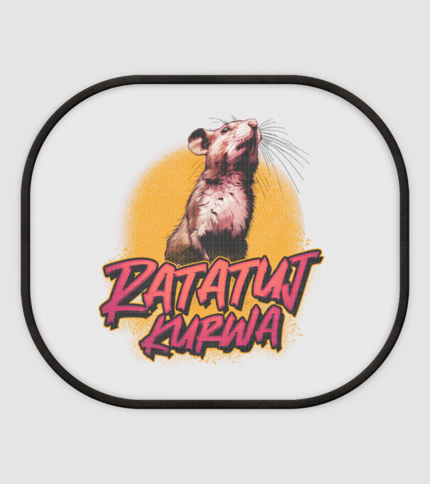 Ratatuj kurwa model alb pe tricou