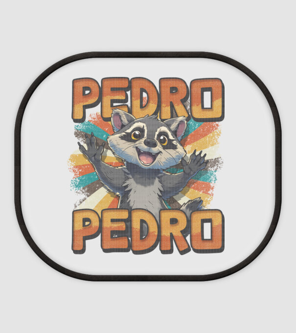 Retro Pedro model alb pe tricou