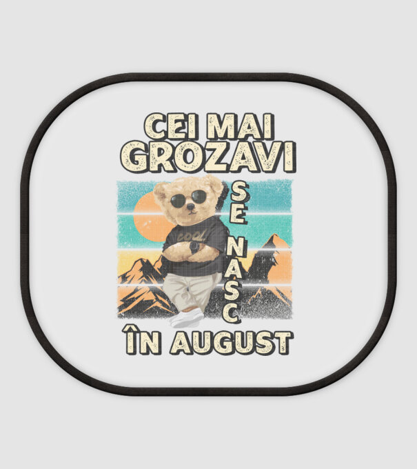 RETRO teddy AUGUST model alb pe tricou
