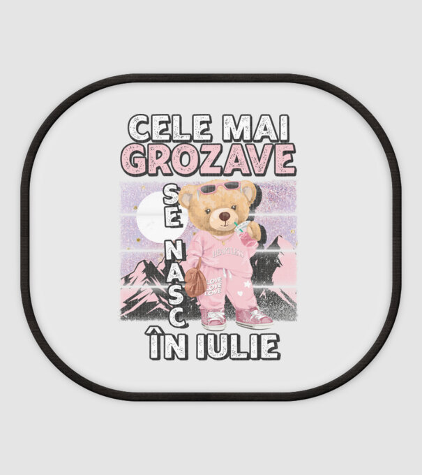 RETRO teddy fetişcană IULIE model alb pe tricou