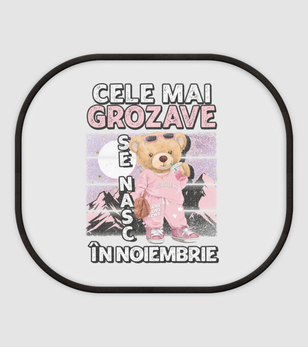 RETRO teddy fetişcană NOIEMBRIE model alb pe tricou