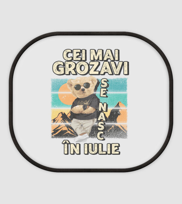 RETRO teddy IULIE model alb pe tricou