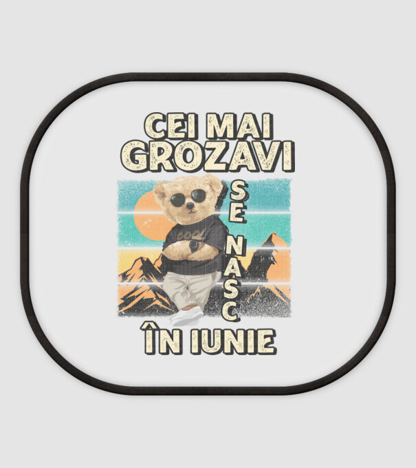 RETRO teddy IUNIE model alb pe tricou