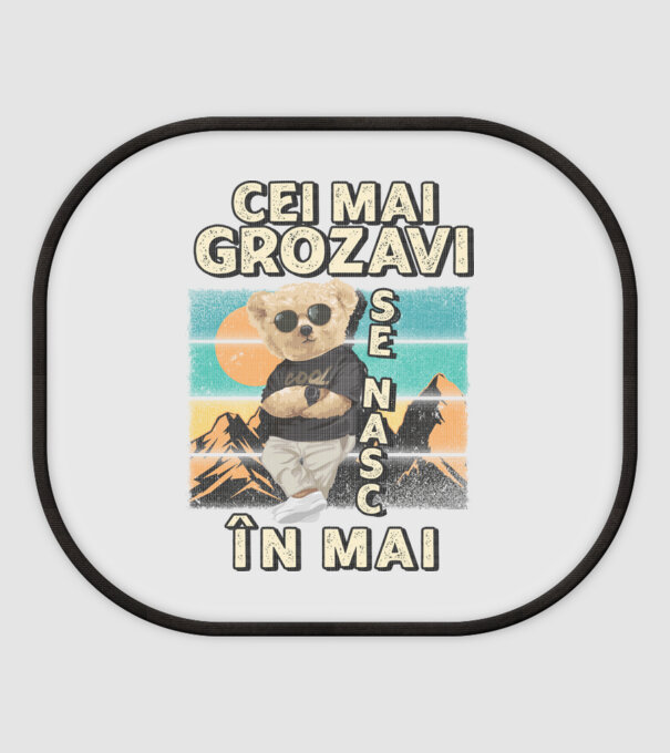 RETRO teddy MAI model alb pe tricou