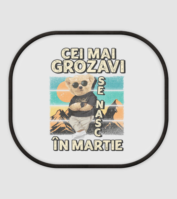 RETRO teddy MARTIE model alb pe tricou