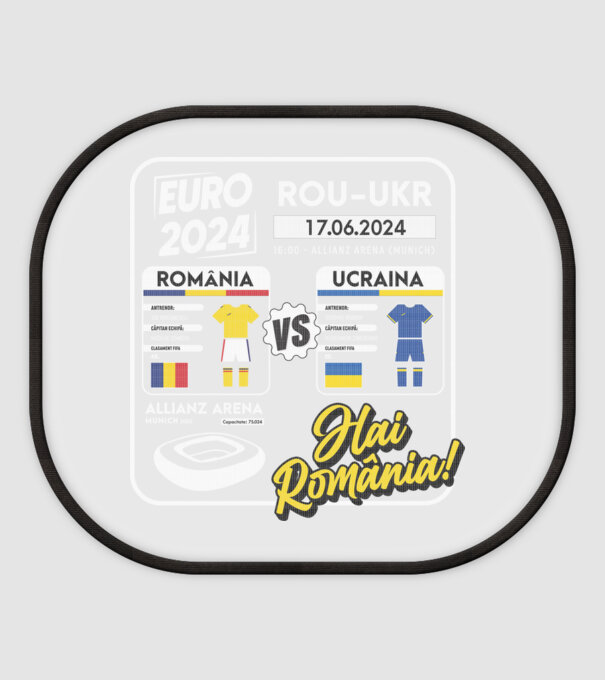 ROU-UKR euro 2024 calendar model alb pe tricou