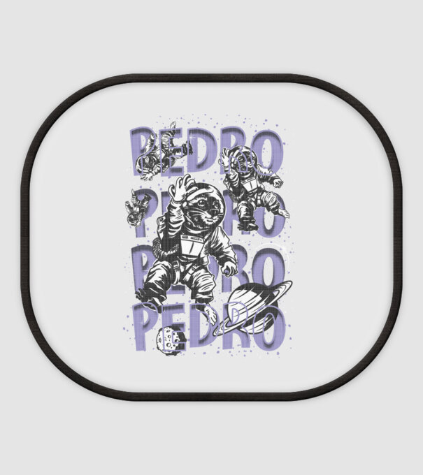 SPACE PEDRO model alb pe tricou