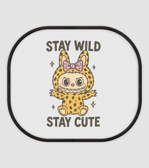 Stay wild - Labubu model alb pe tricou
