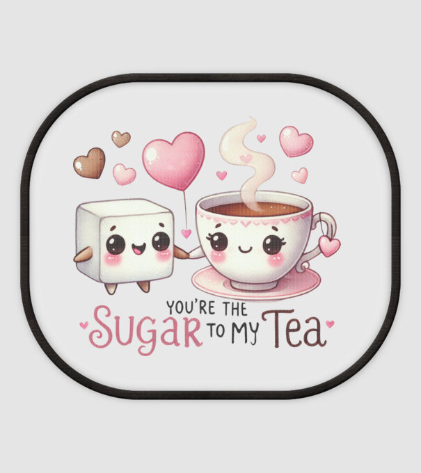 Sugar to my Tea model alb pe tricou
