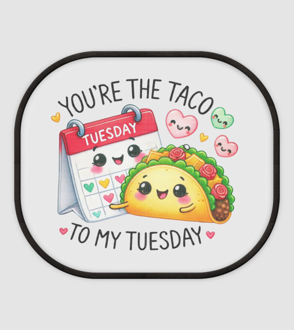 Taco to my Tuesday model alb pe tricou