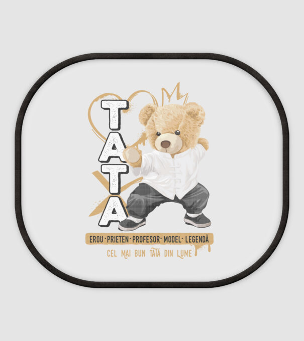 Tati Teddy model alb pe tricou