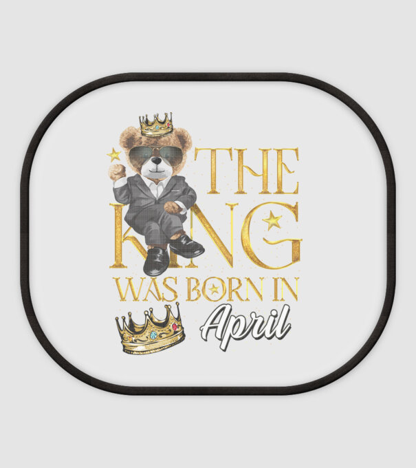 The king was born int APRIL model alb pe tricou