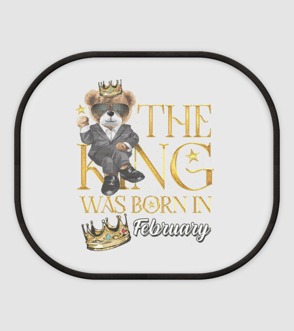 The king was born int FEBRUARY model alb pe tricou
