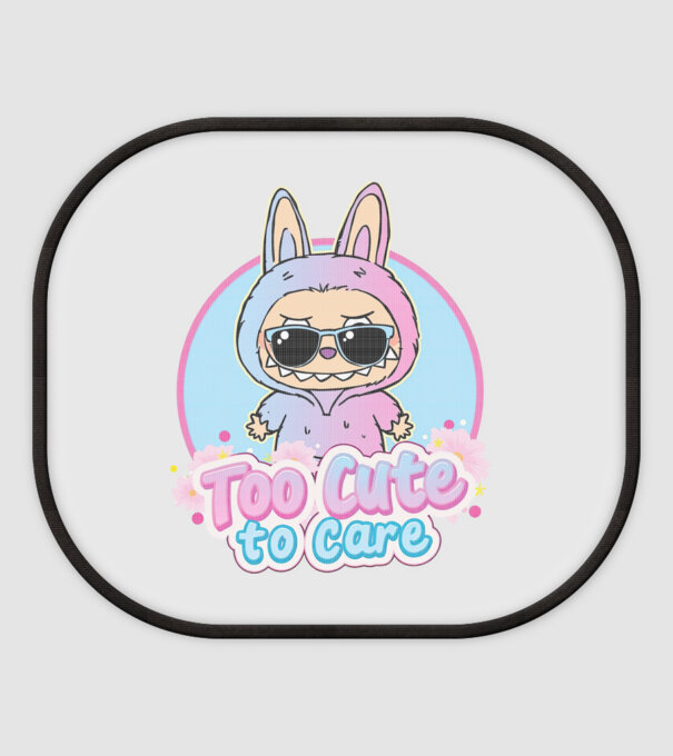Too cute to care model alb pe tricou