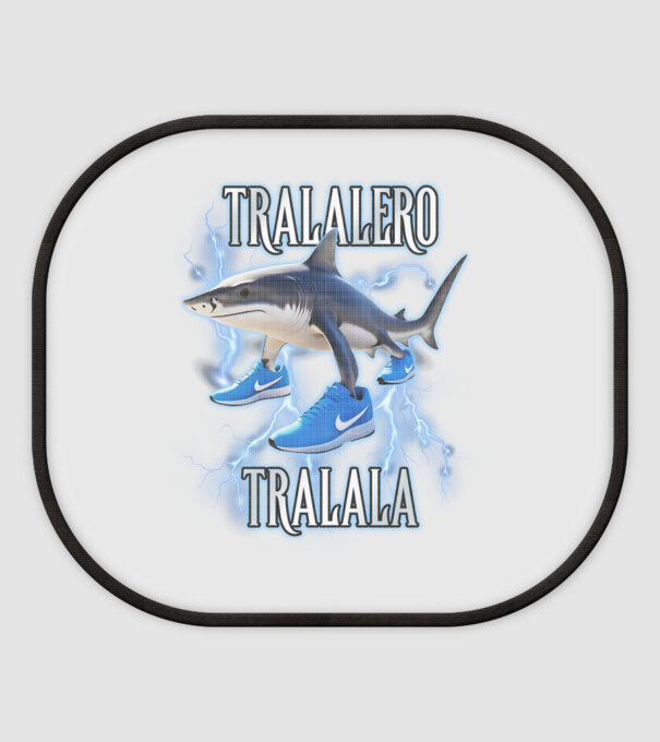 Tralalero Tralala model alb pe tricou