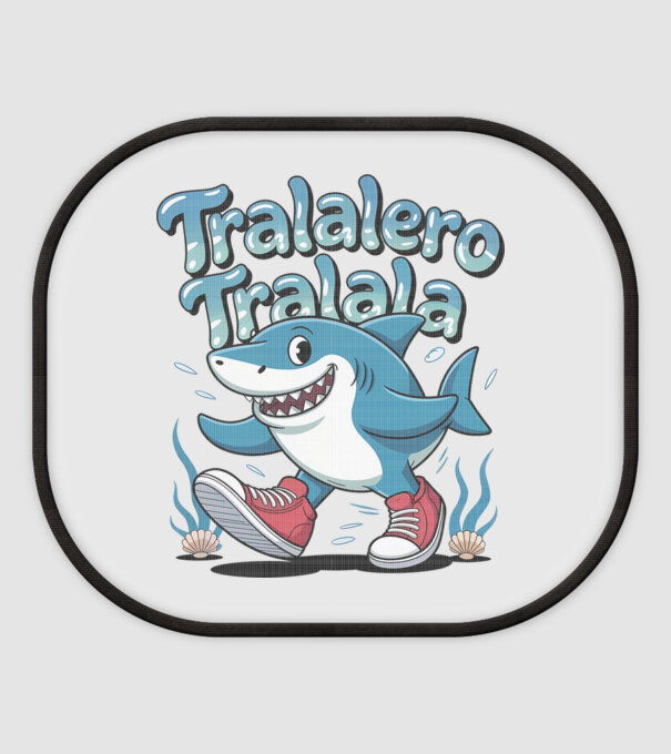 Tralalero Tralala drăguț model alb pe tricou