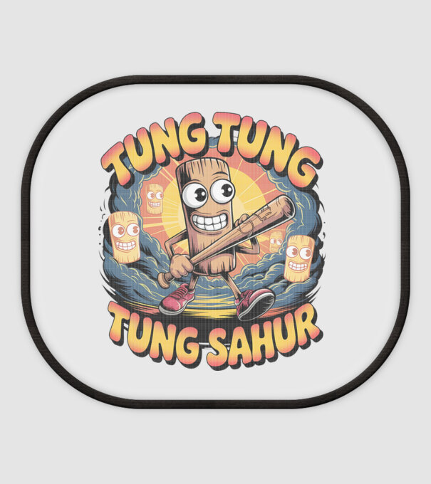 Tung Tung Tung Sahur Retro model alb pe tricou