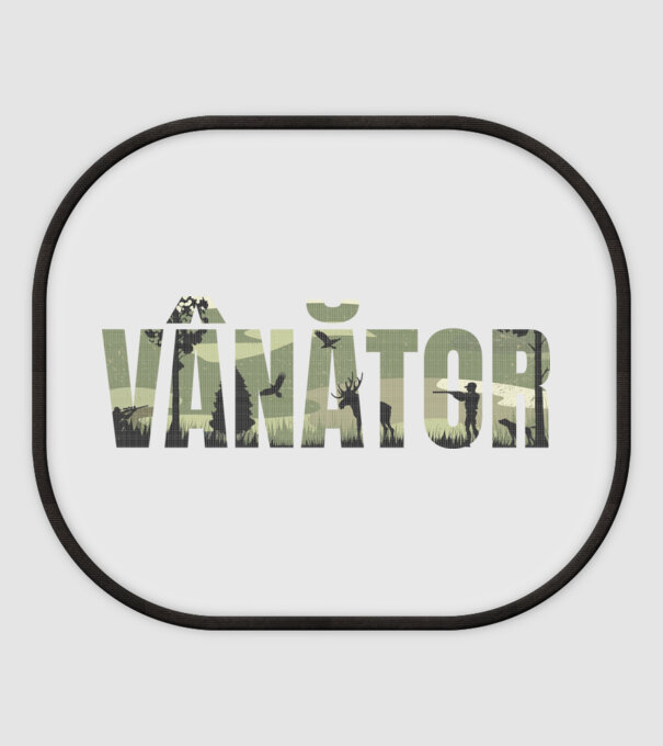 VÂNĂTOR model alb pe tricou